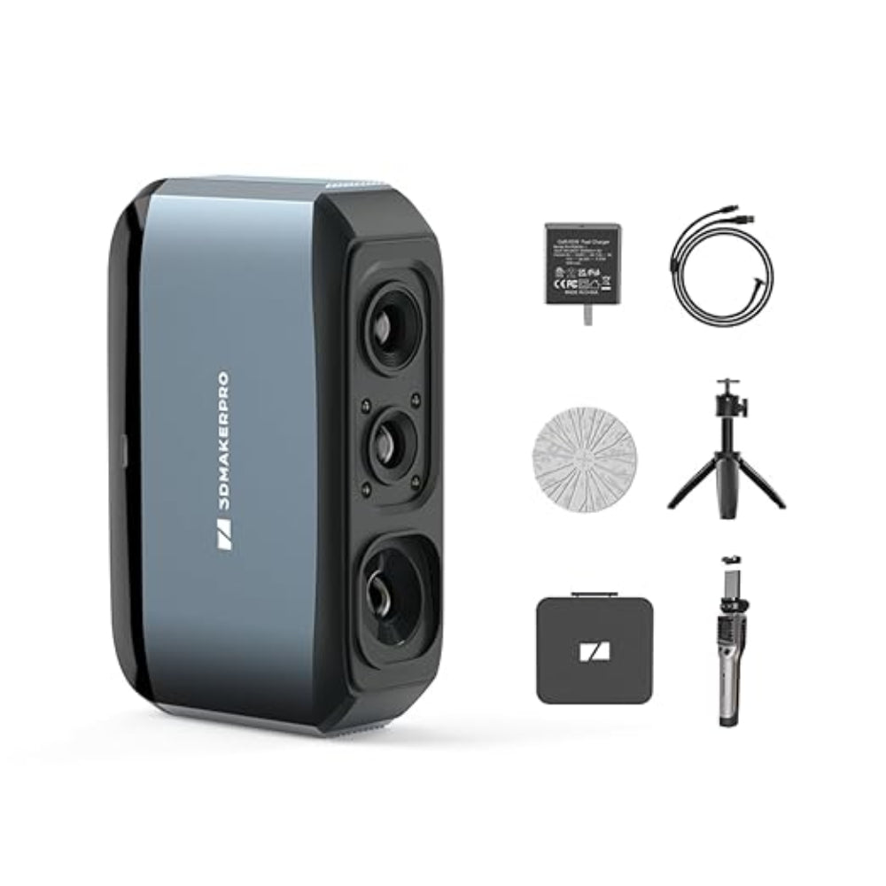 3D Scanner Moose, Medium-Format 3D Scanners for Printing, Blue Led Light Source, up to 0.03Mm Accuracy, 24-Bit Full-Color Scanning