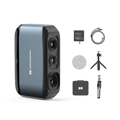 3D Scanner Moose, Medium-Format 3D Scanners for Printing, Blue Led Light Source, up to 0.03Mm Accuracy, 24-Bit Full-Color Scanning