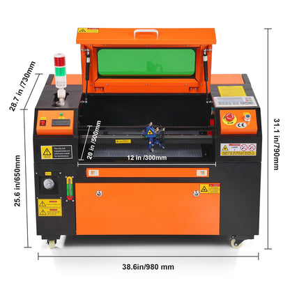 Uimoso 50W CO2 Laser Engraver and Cutter, 12 X 20 In, 19.7 IPS Speed Machine