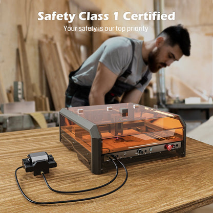 L8 Laser Engraver Machine, 20W/40W Power, 40000mm/min High Speed All-in-one, Air Assist, Lightburn Camera