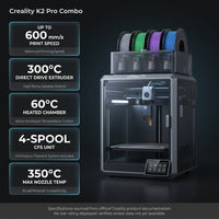 Official Creality K2 Pro Combo 3D Printer, Multicolor 3D Printers with CFS, 600Mm/S Printing Speed 300℃ Direct Drive Extruder Chamber Heating Dual AI Cameras, Printing Size 11.81X11.81X11.81 Inch — Results & Stats