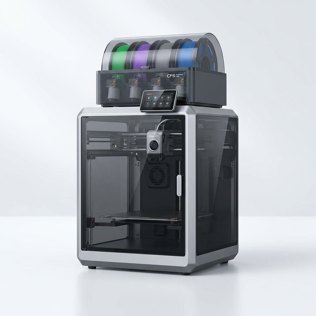 Official Creality K2 Pro Combo 3D Printer, Multicolor 3D Printers with CFS, 600Mm/S Printing Speed 300℃ Direct Drive Extruder Chamber Heating Dual AI Cameras, Printing Size 11.81X11.81X11.81 Inch — Studio Shot