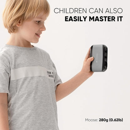 3D Scanner for 3D Printing, Handheld 3D Model Scanner with 0.03Mm High Detailed Precision, 24-Bit Color Camera, Anti-Shake Lenses, Compatible with Windows/Macos, Moose (Standard)